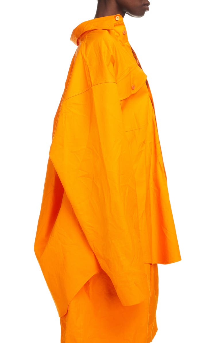 Balenciaga Oversize Cotton Twill Shirt, Alternate, color, 