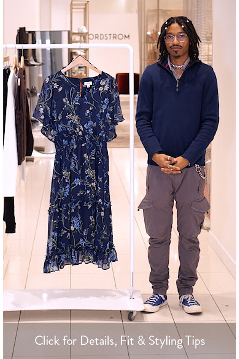Floral Smock Waist Midi Dress video