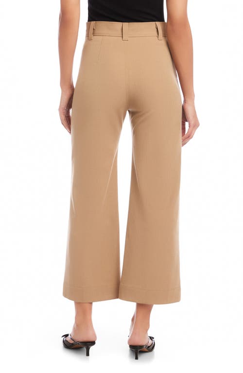 Fifteen Twenty Rylee Stretch Twill Wide Leg Crop Pants In Neutral