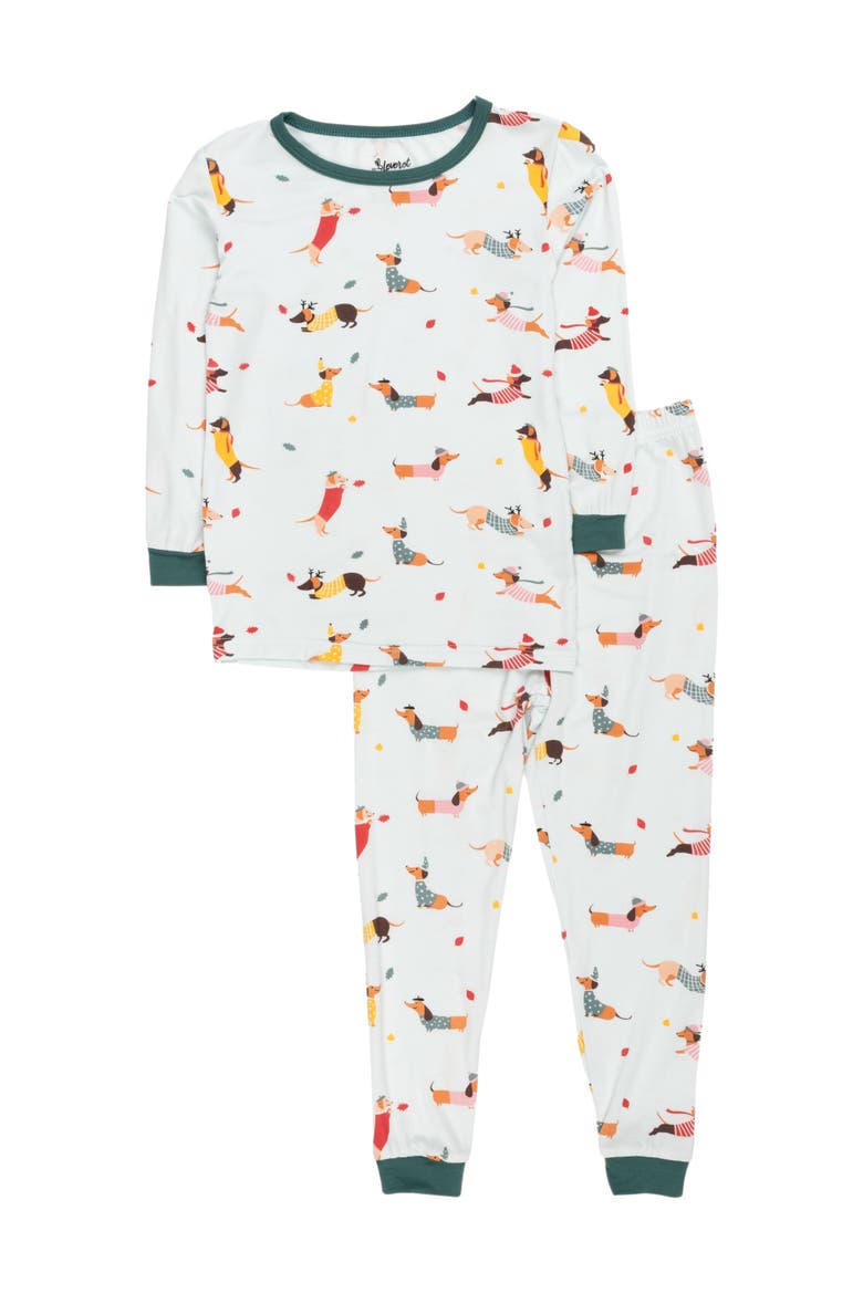 2-pc. Soft Stretch Viscose Cool Touch Matching Family Holiday Pajamas, Alternate, color, Dogs White