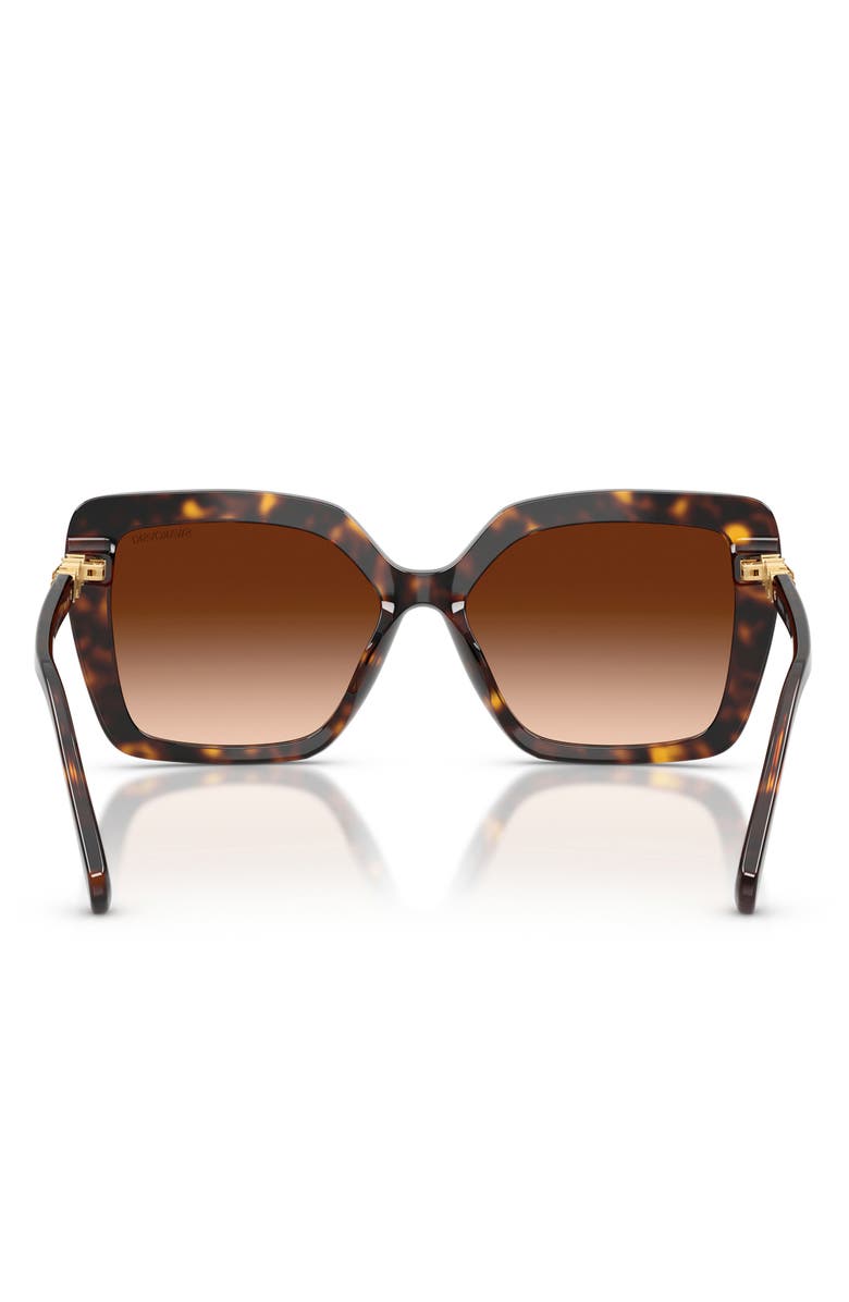Swarovski 57mm Butterfly Sunglasses, Alternate, color, Havana / Brown Gradient