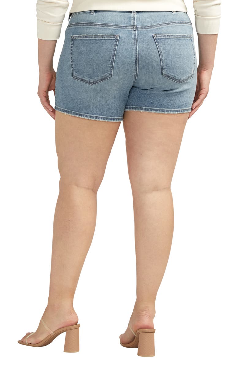 Silver Jeans Co. Suki Curvy Mid Rise Denim Shorts, Alternate, color, 