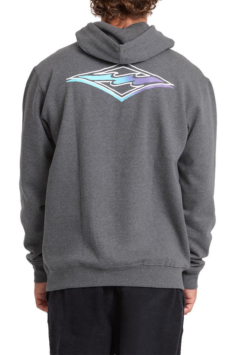 Crayon Wave Hoodie, Alternate, color, DARK GRAY HEATHER