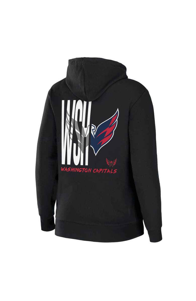 WEAR by Erin Andrews Women's WEAR by Erin Andrews Black Washington Capitals Sponge Fleece Full-Zip Hoodie, Alternate, color, Black