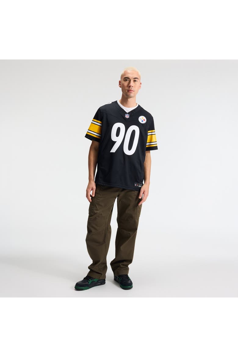 Men's Nike T.J. Watt Black Pittsburgh Steelers Team Vapor F.U.S.E. Stitched Limited Jersey, Alternate, color, Black