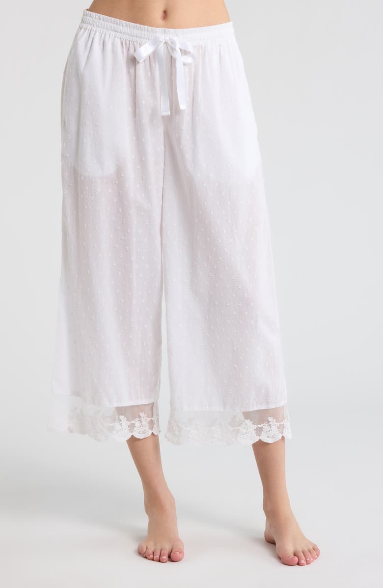 Papinelle Swiss Dot Crop Pajamas, Alternate, color, White