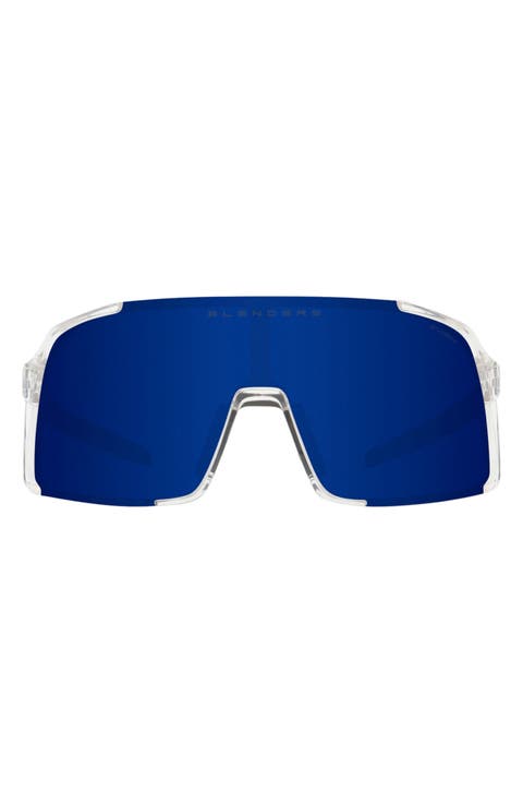 Exposé 132mm Polarized Semi Rimless Shield Sunglasses