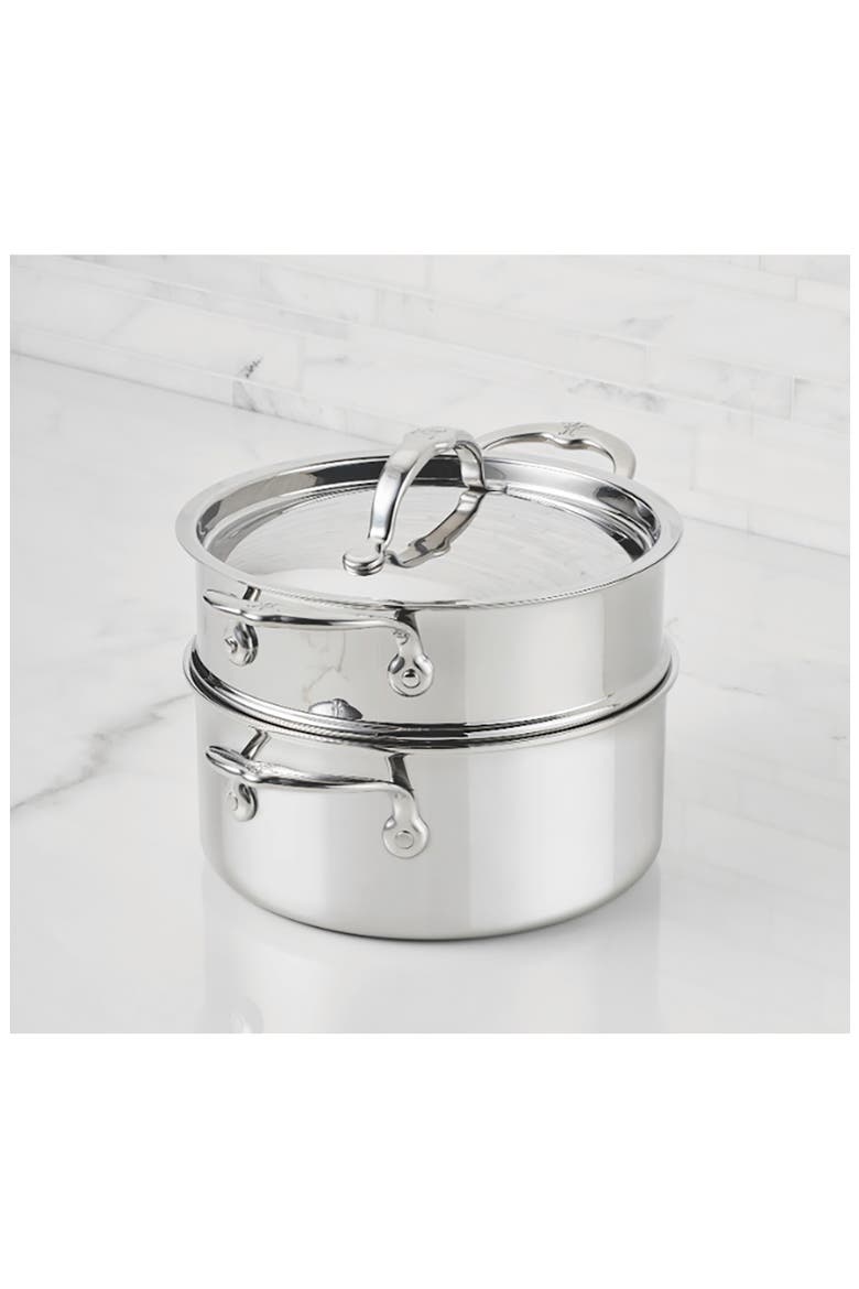 ProBond® Luxe Professional Clad Stainless Steel 3-Quart Soup Pot & Steamer Set, Alternate, color, NO COLOR