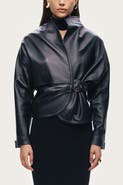 Nocturne Leather Wrap Jacket
