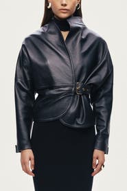 Nocturne Leather Wrap Jacket