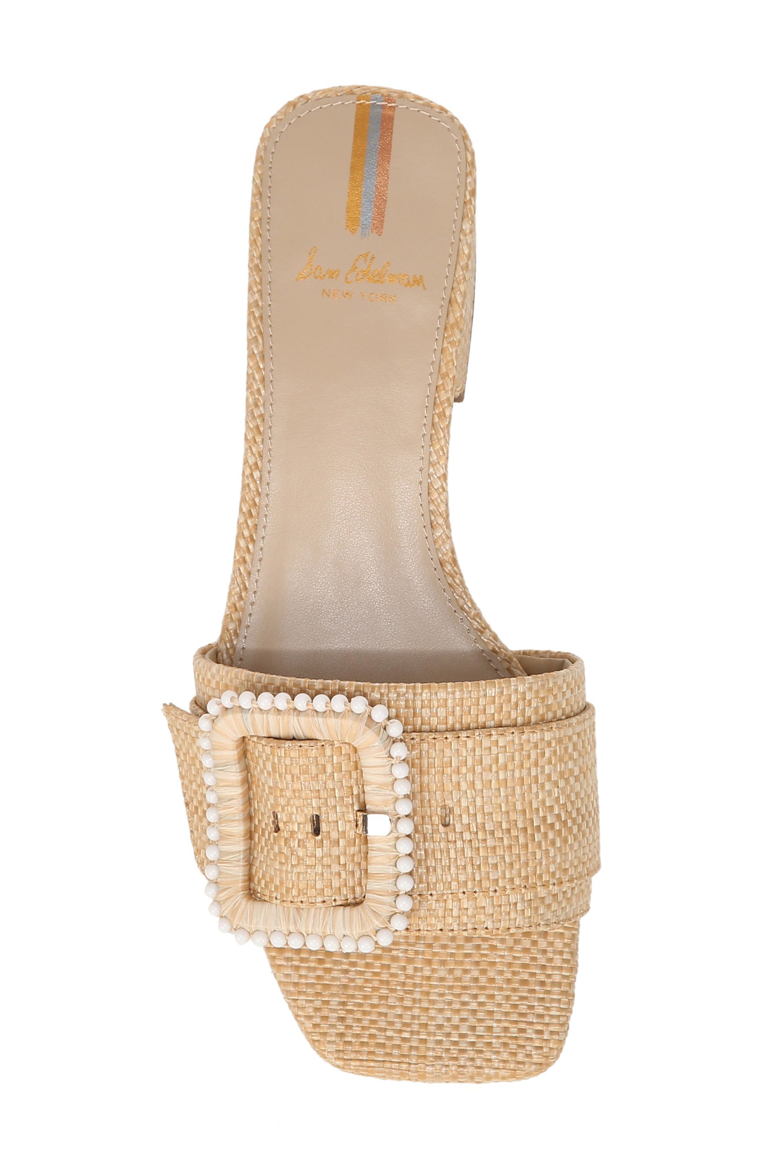 Sam Edelman Deacon Raffia Sandal, Alternate, color, Bleached Beechwood