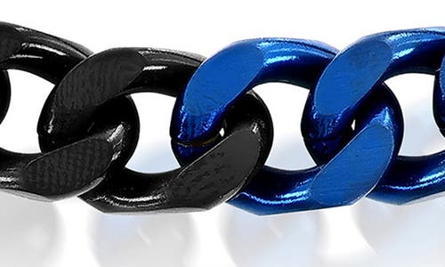 Blackjack Cuban Link Bracelet In Blue