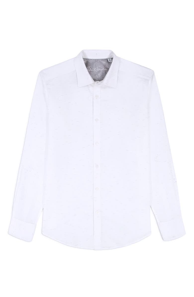 Robert Graham Avondale Cotton Button-Up Shirt, Alternate, color, Ivory