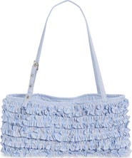 Damson Madder Sophia Ruffle Baguette Shoulder Bag