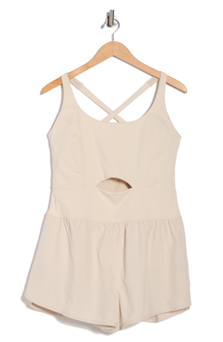 FP Movement by Free People FP Movement Righteous Runsie Romper, Alternate, color, Stone