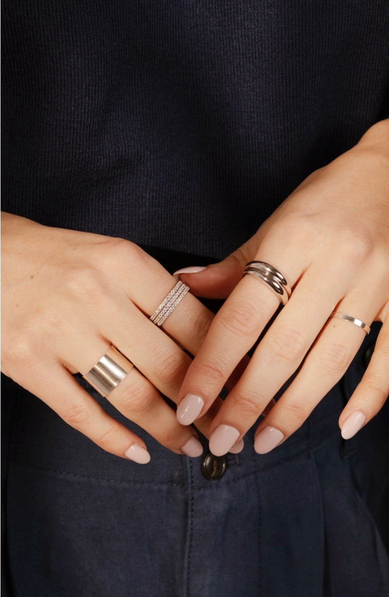 MADE BY MARY Mini Gloss Ring, Alternate, color, Silver