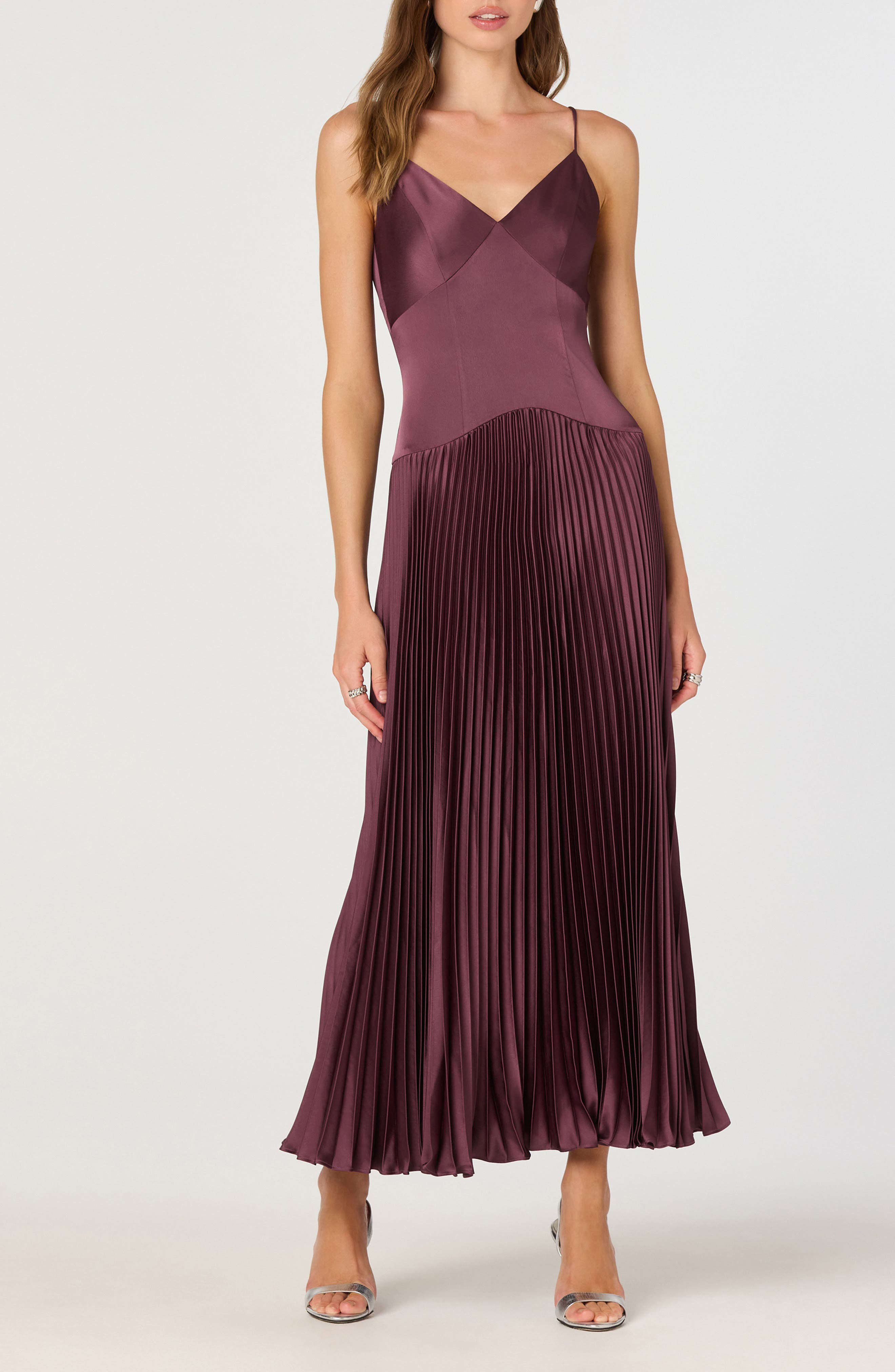 ASTR the Label Pleated Drop Waist Dress