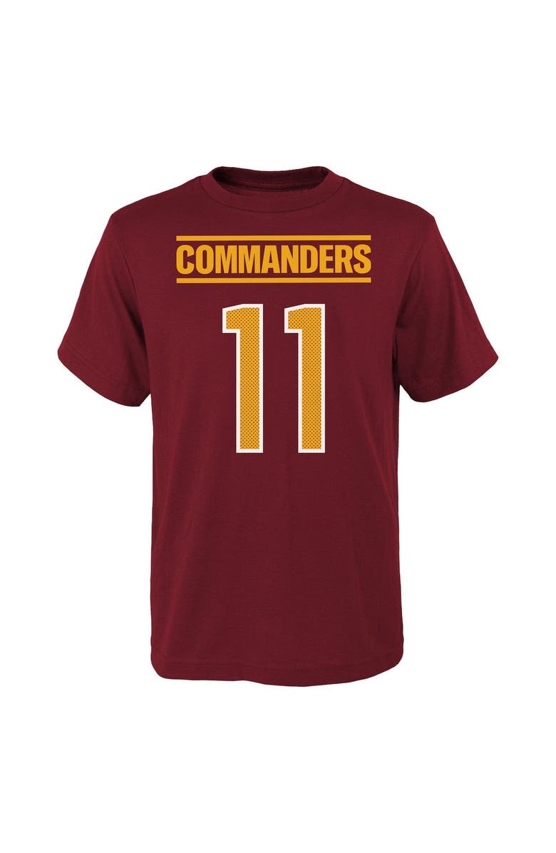 Outerstuff Youth Carson Wentz Burgundy Washington Commanders Mainliner Player Name & Number T-Shirt, Alternate, color, 