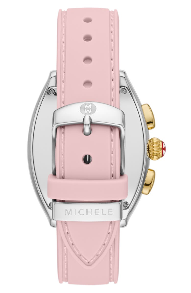 MICHELE Releve Silicone Strap Watch, 36mm, Alternate, color, Two Tone