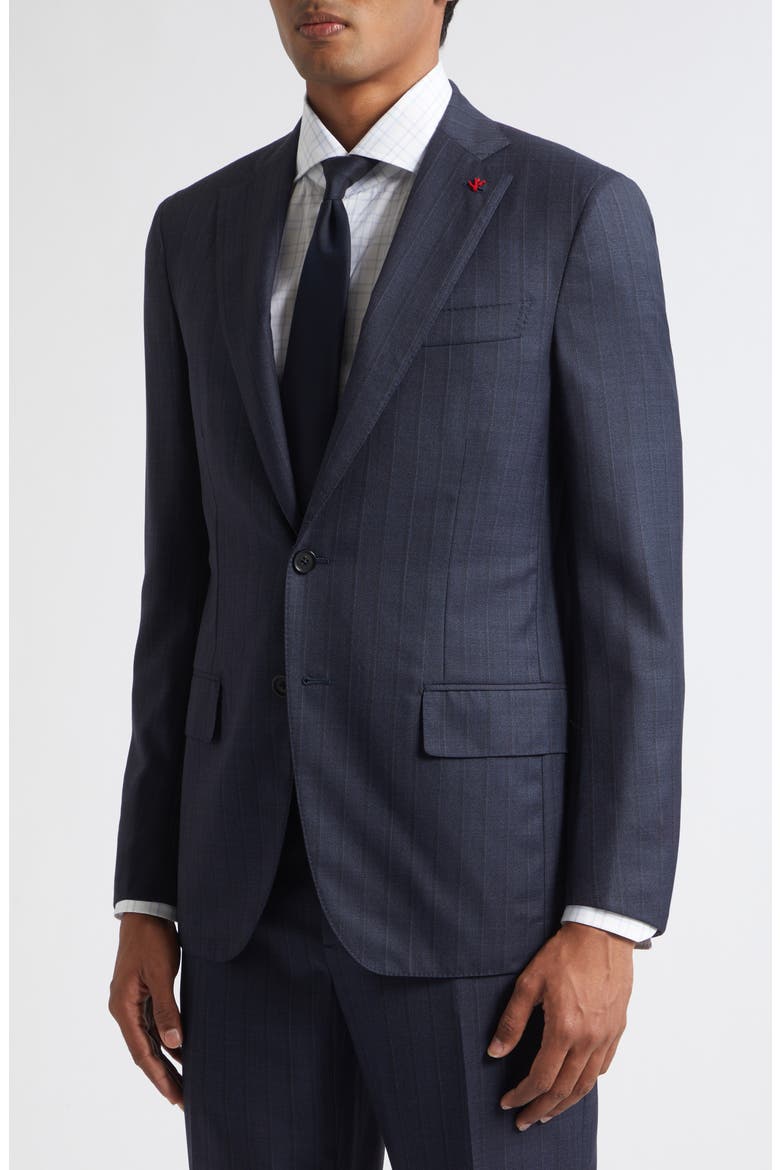 Delain Navy Check Wool Suit, Alternate, color, NAVY 810