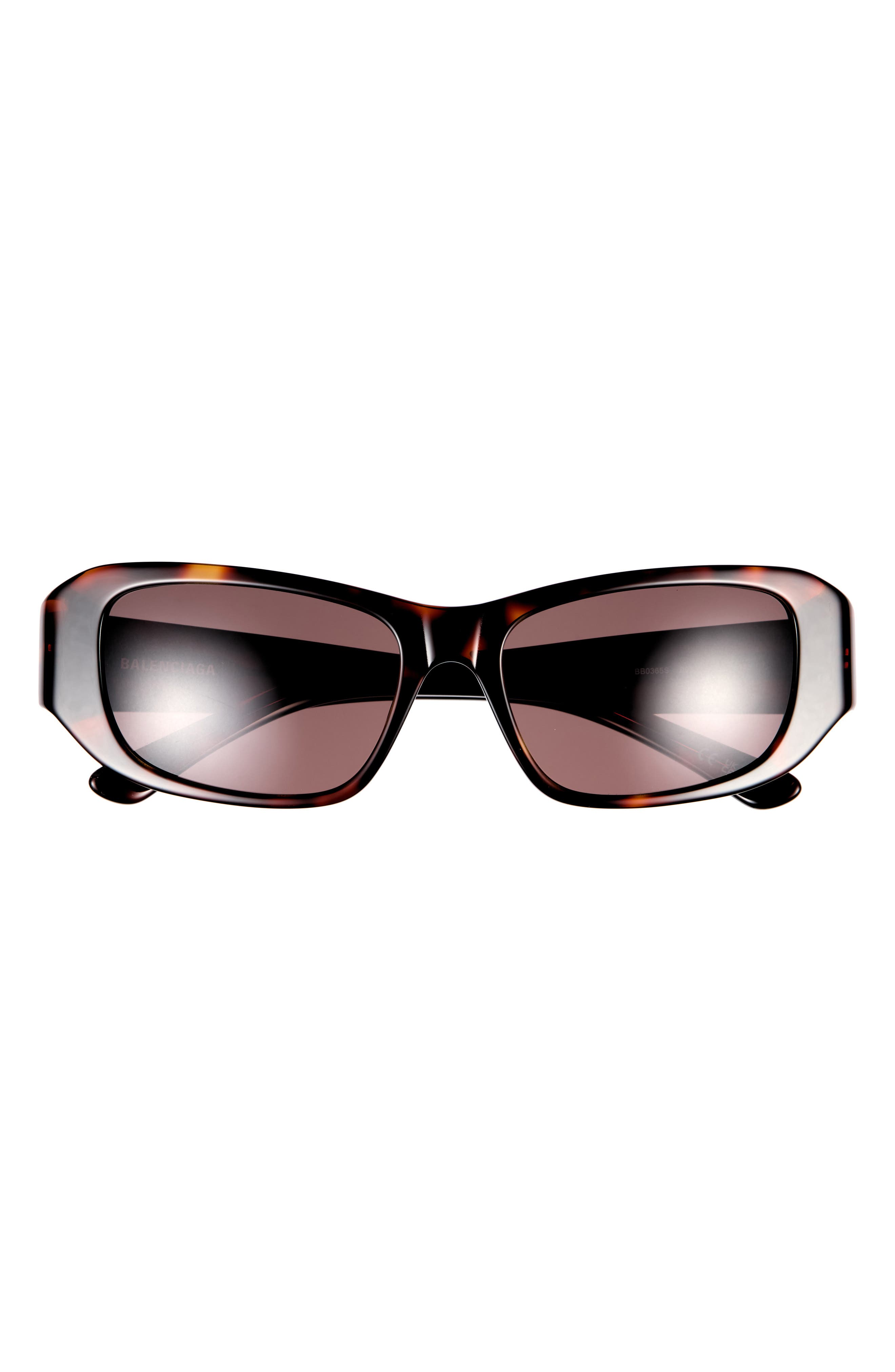 57mm Polarized Rectangular Sunglasses
