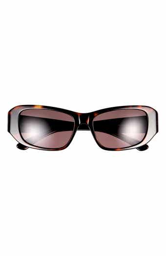 57mm Polarized Rectangular Sunglasses