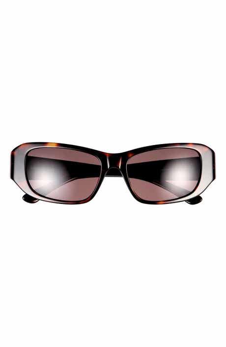 57mm Polarized Rectangular Sunglasses