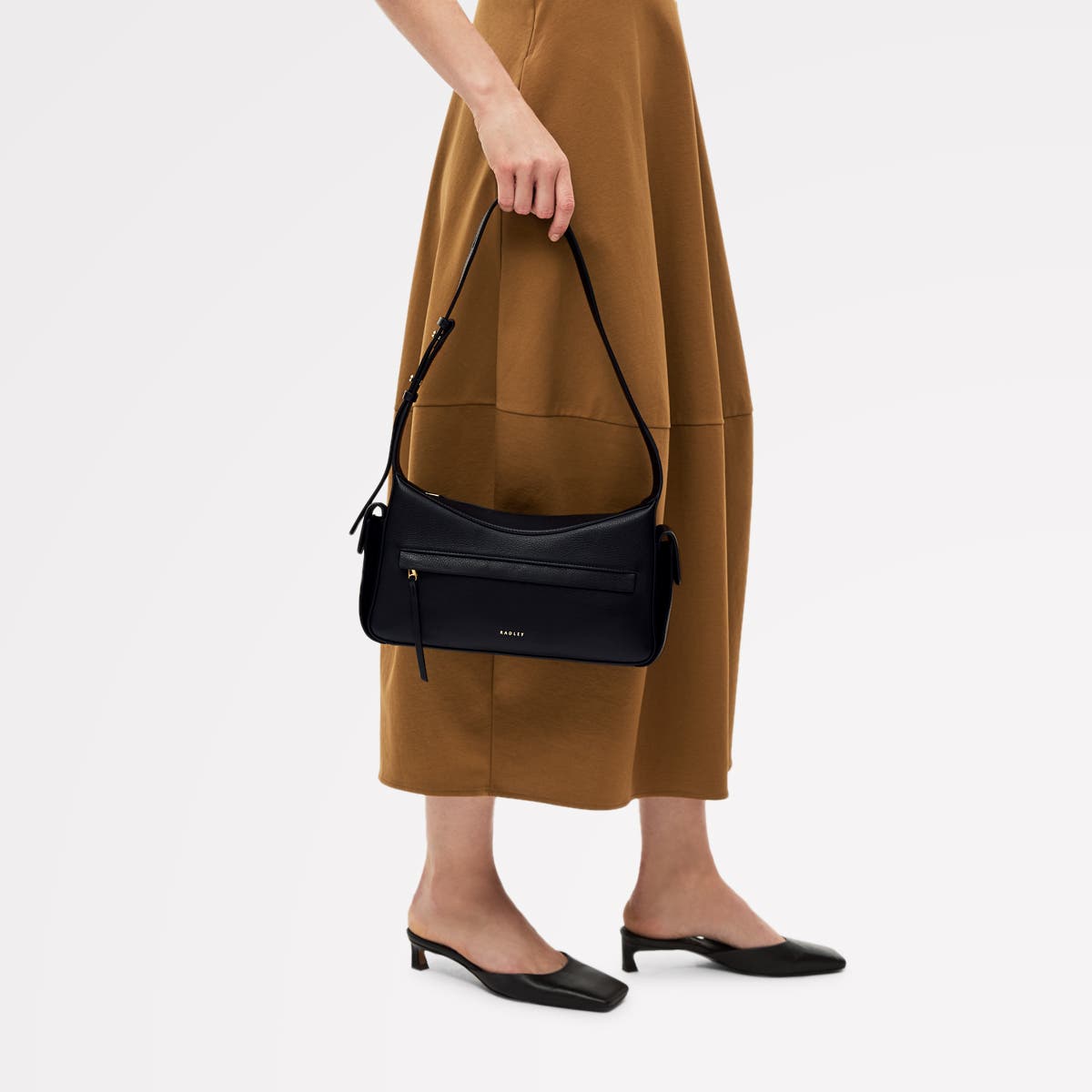 Radley The Fitzrovia Small Ziptop Shoulder Bag, Alternate, color, Black