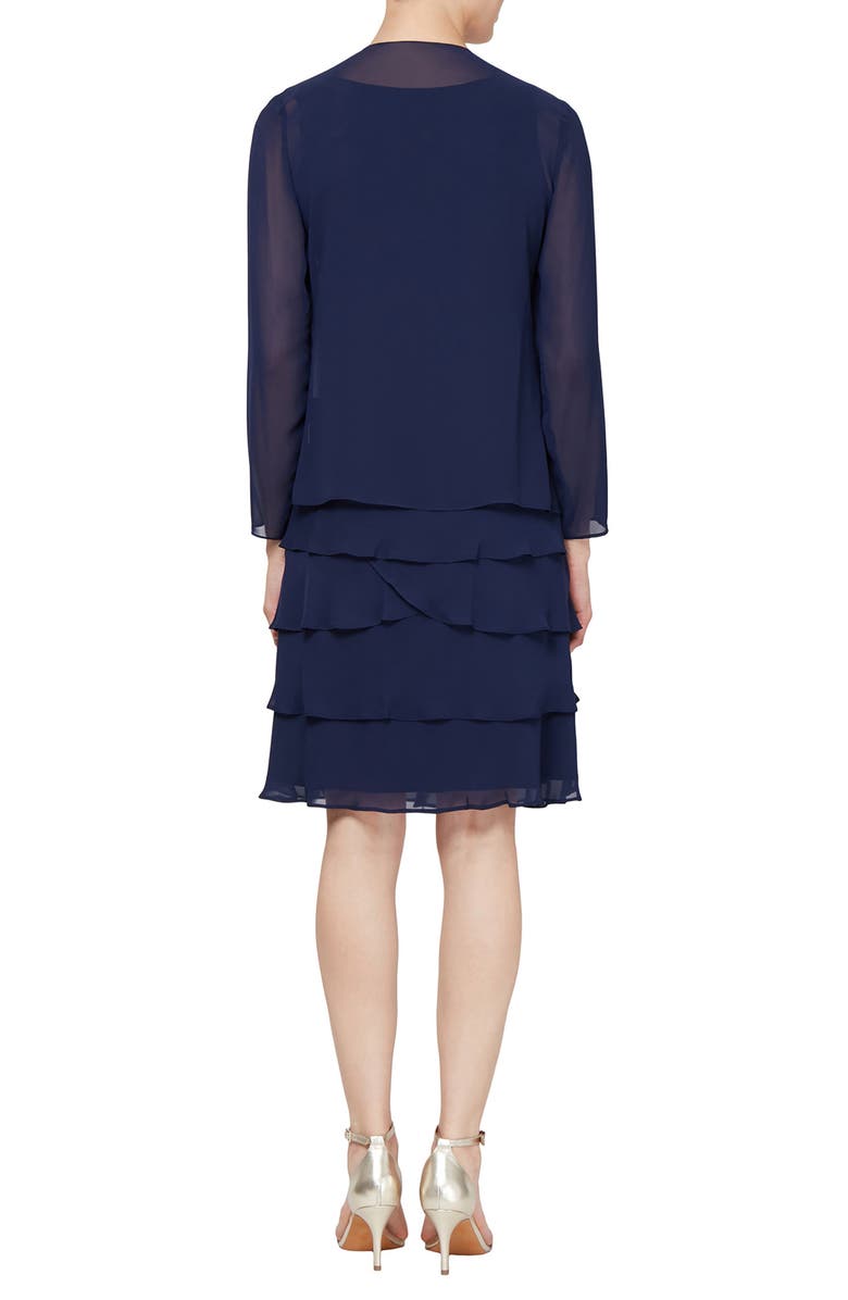 SL FASHIONS Sequin Jacket & Dress 2-Piece Set, Alternate, color, Sap