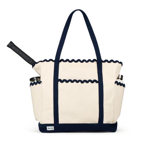 Ame & Lulu Scalloped Tennis Tote in Navy  product