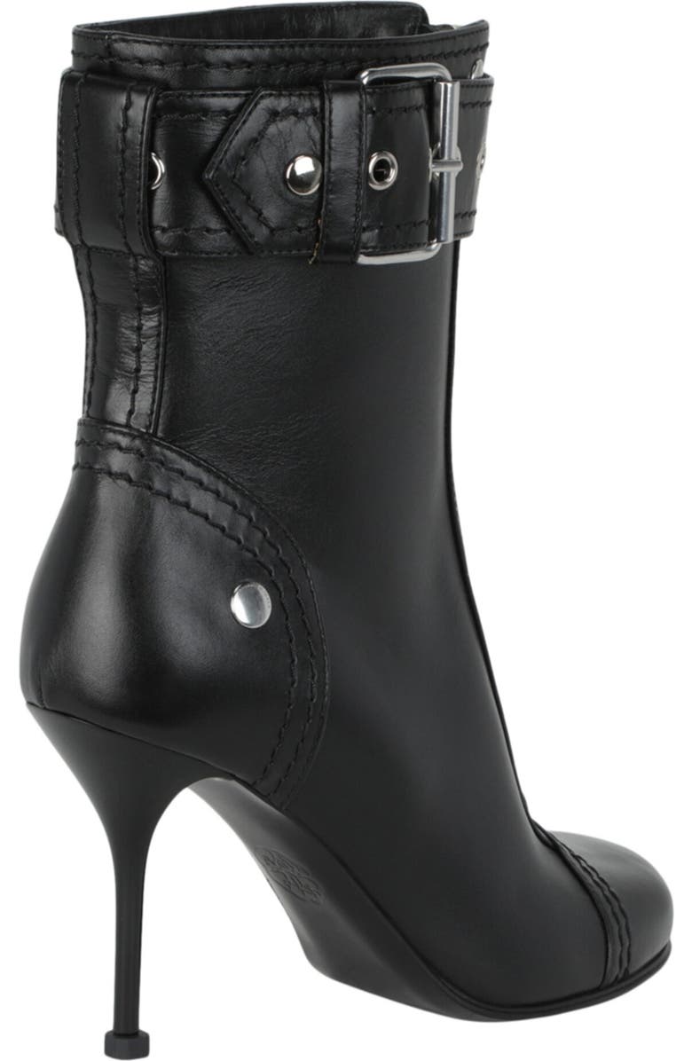 McQueen Buckle Ankle Bootie, Alternate, color, Black Silver