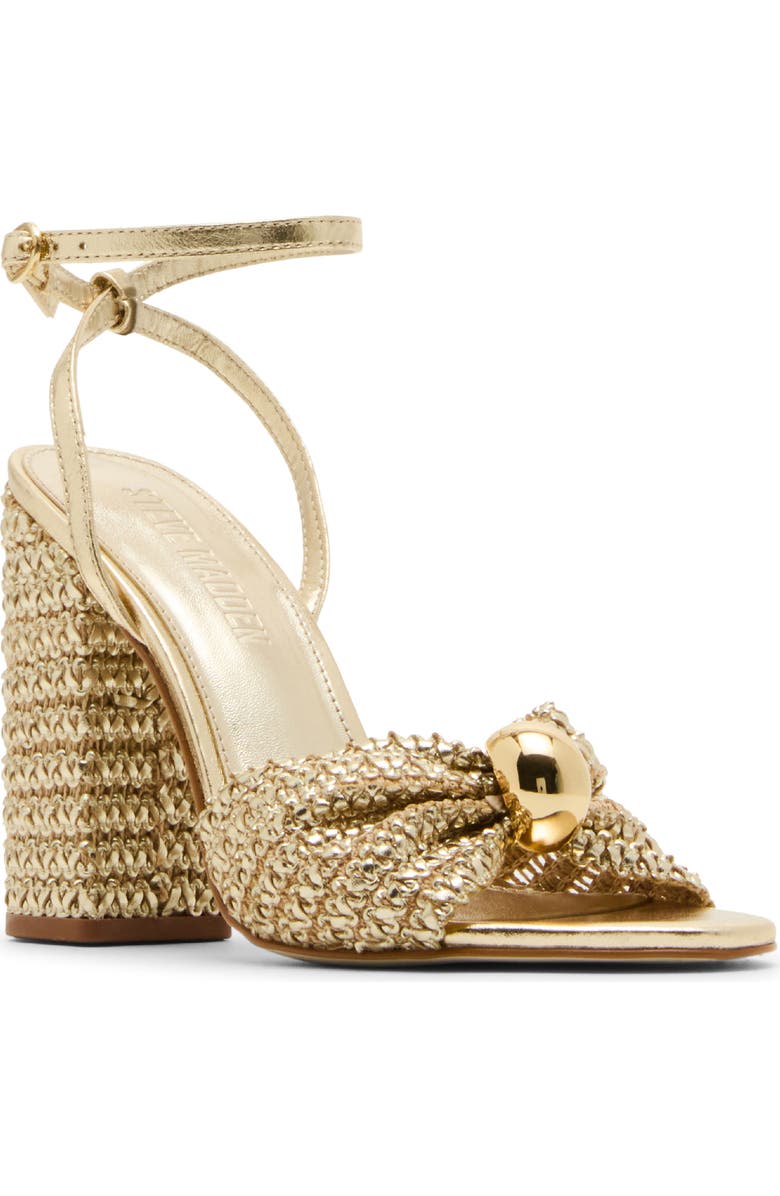 Steve Madden Cheyla Ankle Strap Sandal, Main, color, Gold
