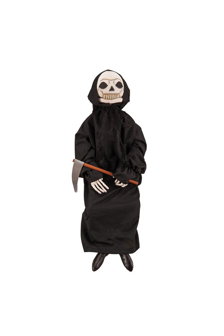 Dunstan Grim Reaper Halloween Art Doll Figurine, Main, color, Black
