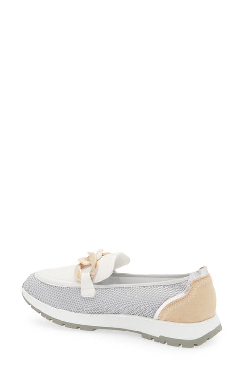 Regarde Le Ciel Eloida Loafer In White/grey/sabbia