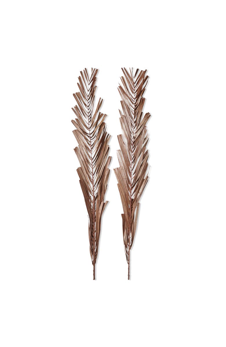 tag Khajur Leaves Set of 2 Artificial Flower Stems for Decor, Main, color, Brown