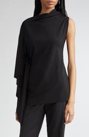 SPORTMAX Fiorella Asymmetric Jersey Top