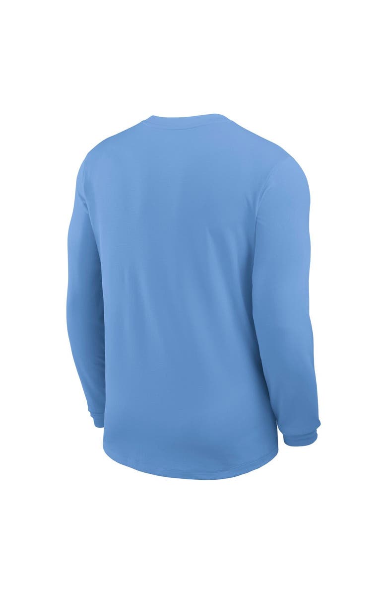 Jordan Brand Men's Jordan Brand Carolina Blue North Carolina Tar Heels 2025 Sideline Coach UV Performance Long Sleeve T-Shirt, Alternate, color, Light Blue