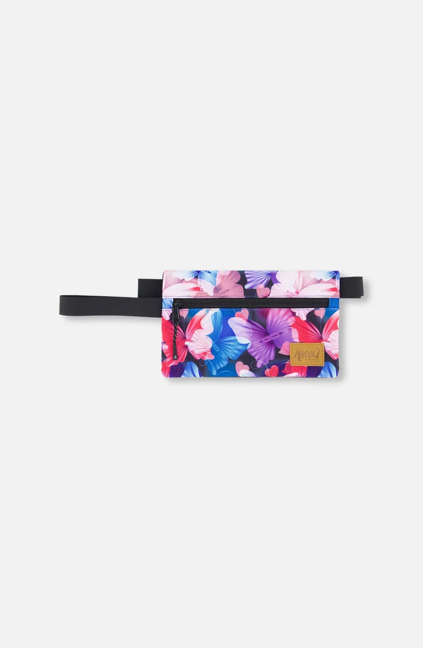 Deux par Deux Double Pencil Case Butterfly, Main, color, Black