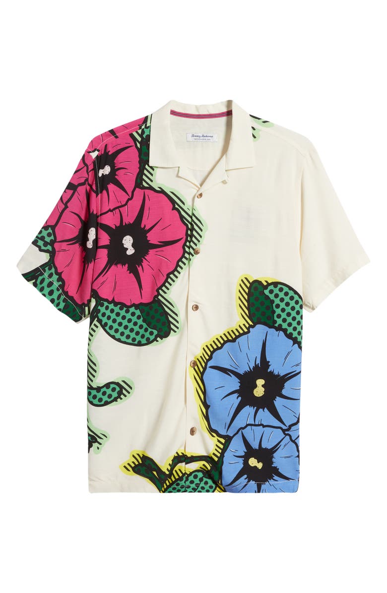 Tommy Bahama Veracruz Cay Cyber Blossom Floral Camp Shirt, Main, color, 