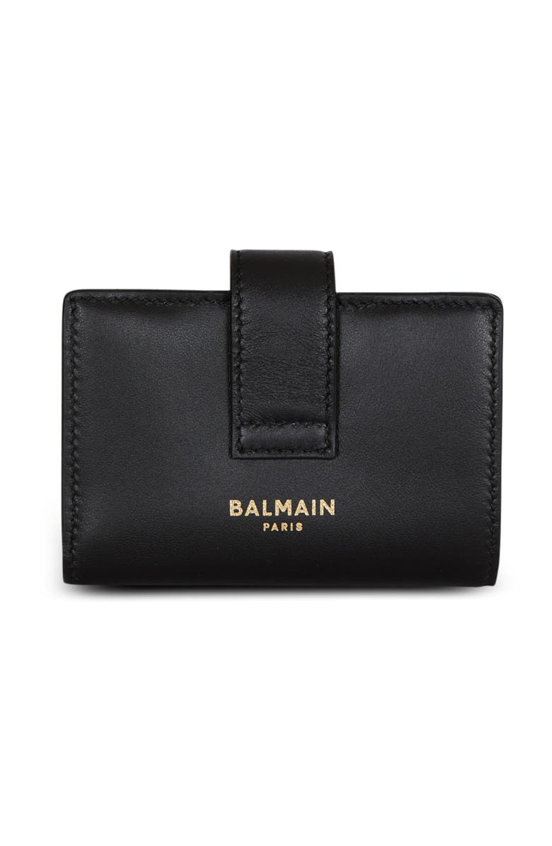 Balmain Pulse leather purse, Alternate, color, Black