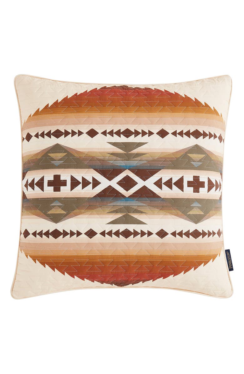 Pendleton Solstice Canyon Euro Accent Pillow, Main, color, Sand Shell
