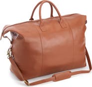 ROYCE New York Personalized Weekend Leather Duffle Bag