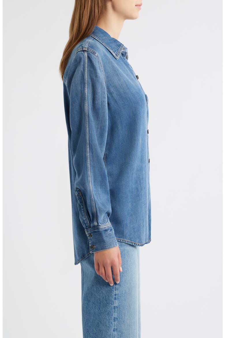 Atticus Denim Button-Up Shirt, Alternate, color, ANTIQUE BLUE