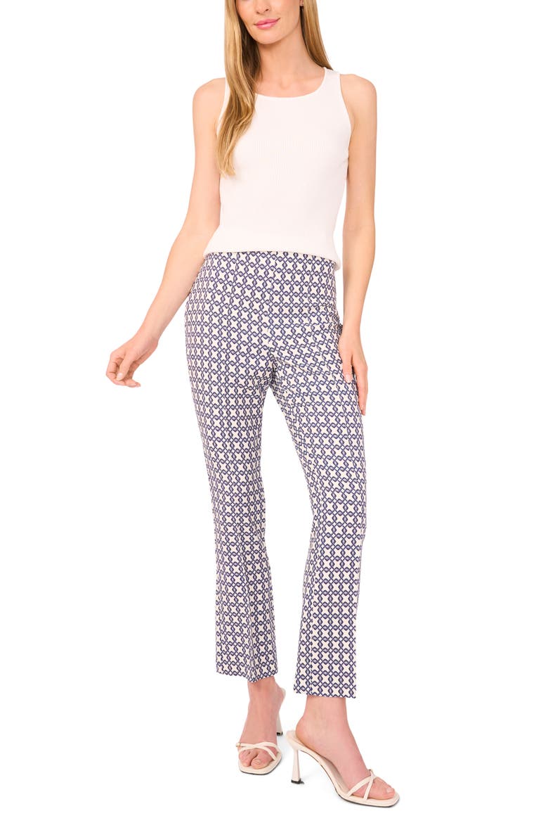 Print Straight Leg Pants, Alternate, color, VANILLA ICE