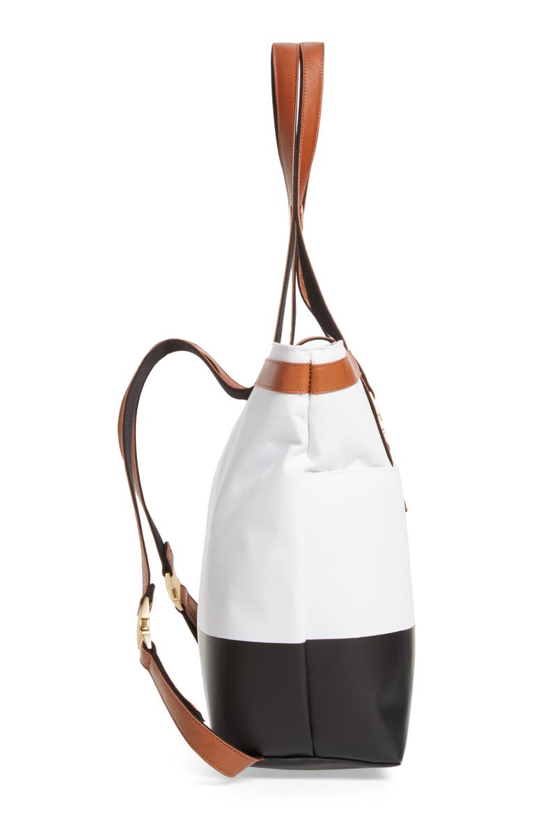 x Rachel Zoe 'Jet Set' Canvas Diaper Bag, Alternate, color, WHITE