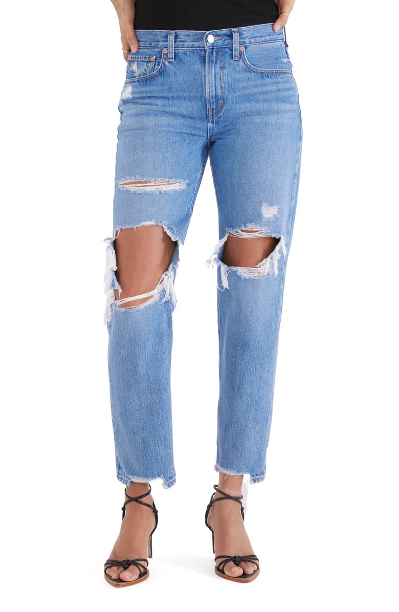 ÉTICA Marlowe Ripped Slim Fit Boyfriend Jeans, Main, color, 