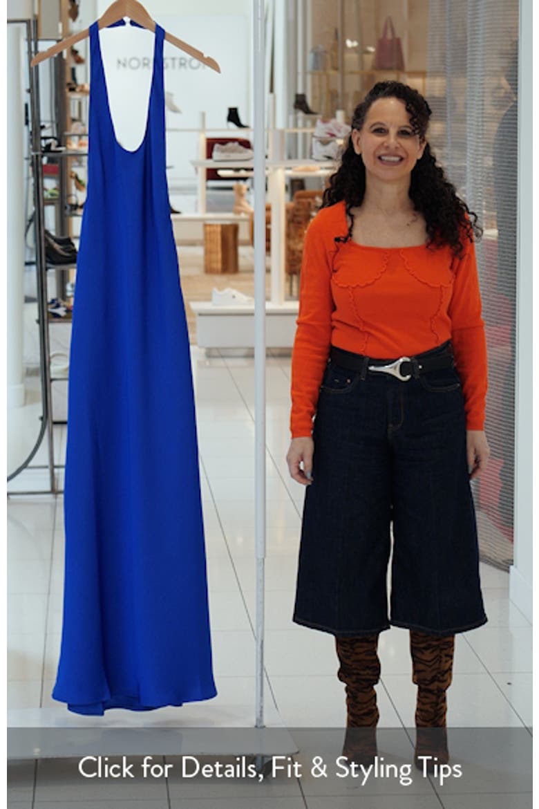 Bare Hammered Satin Maxi Dress video