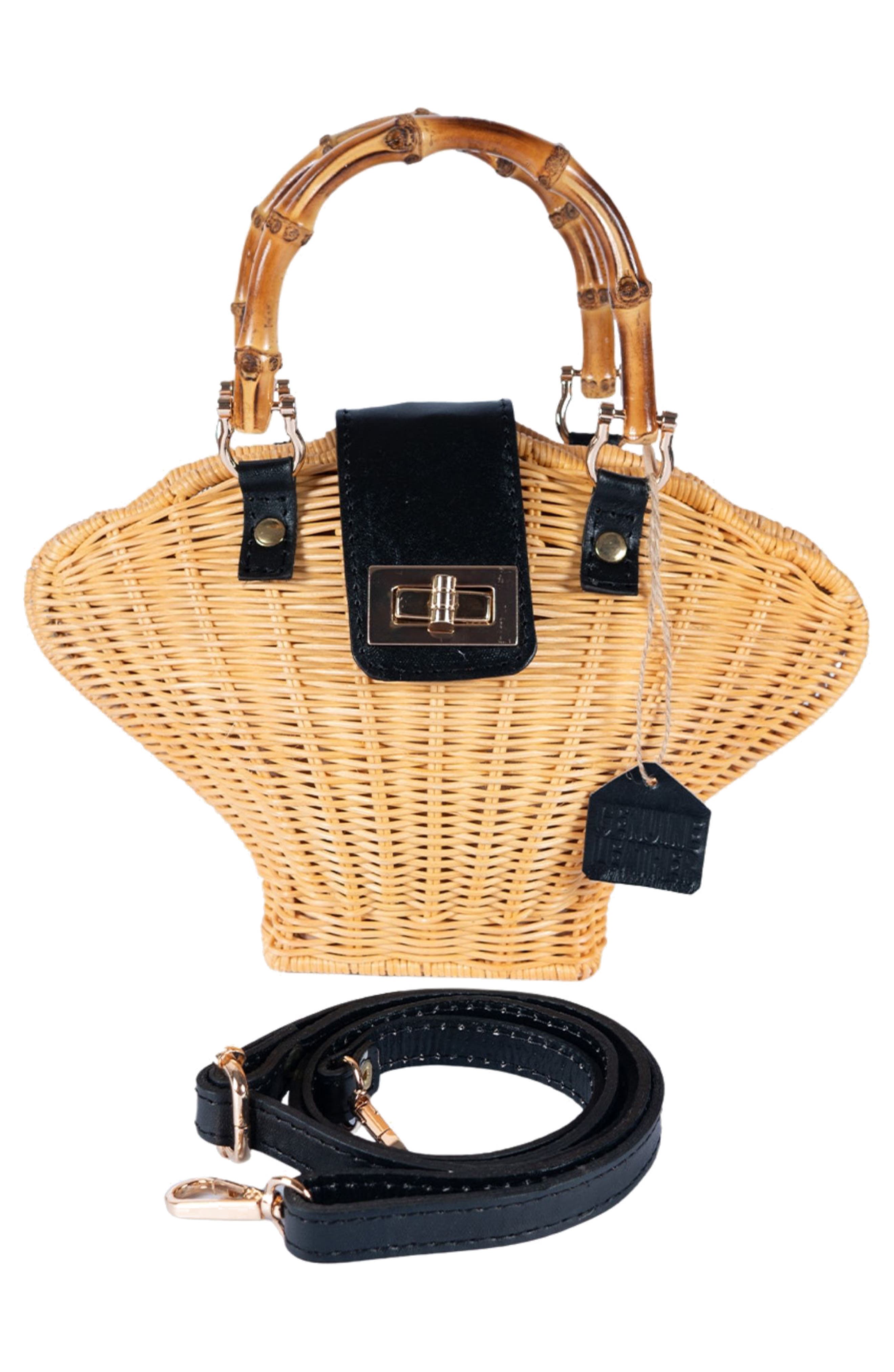 Jelavu Maree Handwoven Rattan Seashell Bag, Alternate, color, 