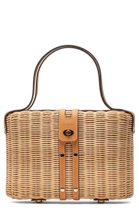 The Holland Woven Wicker Satchel