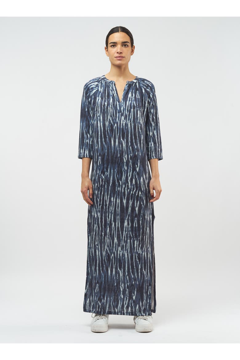 Stretch Linen Maxi Dress, Main, color, VINTAGE BLUE
